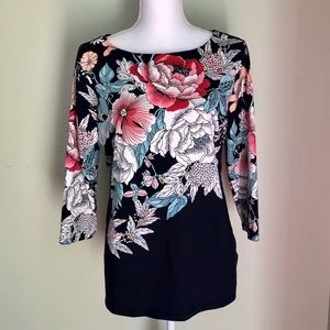 Charter Club blue floral top
